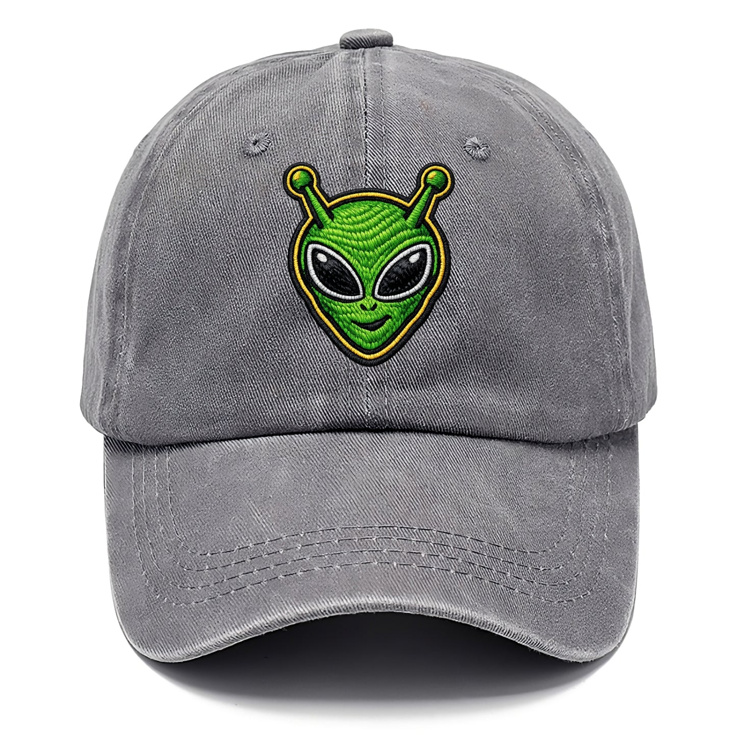 ALIEN MARTIAN - green alien with antenna in green , little green man - Classic Cap - Urban Haze(Grey)
