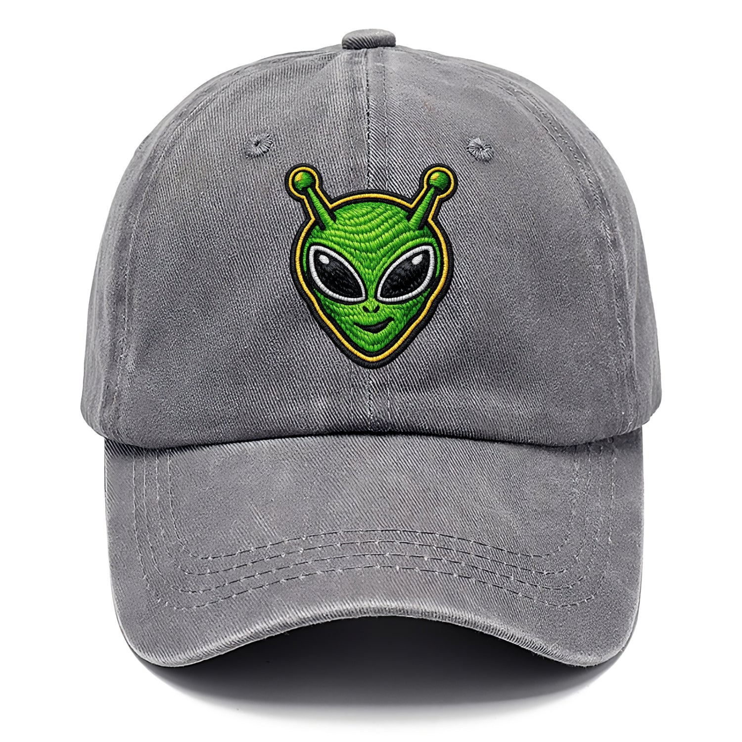 ALIEN MARTIAN - green alien with antenna in green , little green man - Classic Cap - Urban Haze(Grey)