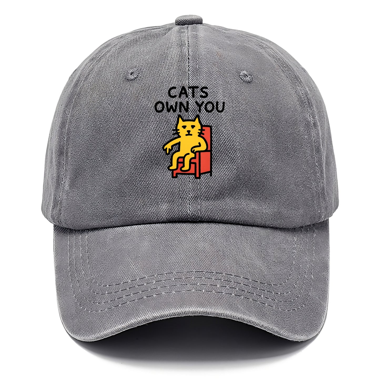 CATS OWN YOU | Cat on throne pointing down - Classic Cap - Urban Haze(Grey)