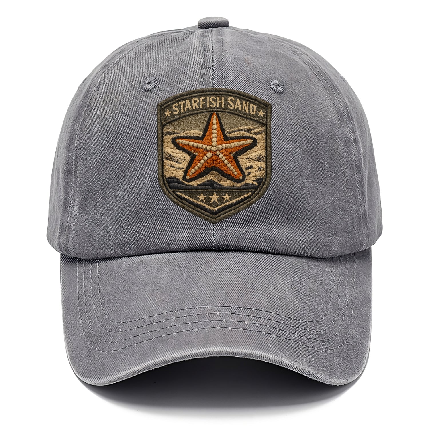 STARFISH SAND - sea star in orange and tan , beachcomber - Classic Cap - Urban Haze(Grey)