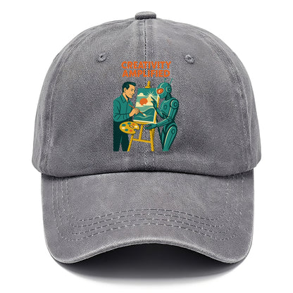 Artist and AI creating beautiful masterpiece together - "Creativity Amplified" - - Classic Cap - Urban Haze(Grey)
