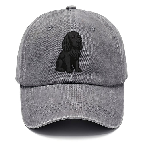Field Spaniel - Black silky coat embroidered pose - Classic Cap