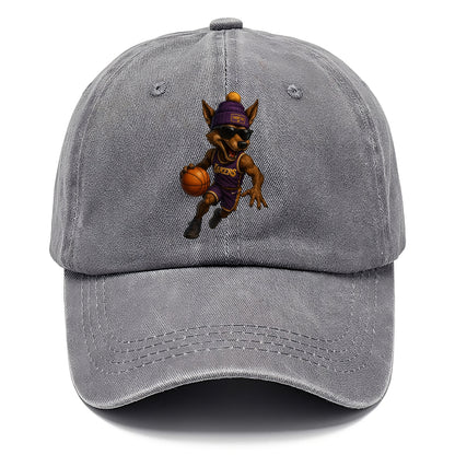 Hollywood Coyote wearing Lakers beanie with Showtime patch and wayfarer sunglasses - Classic Cap - Urban Haze(Grey)