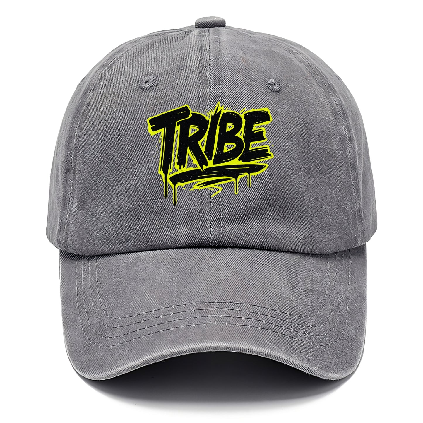 Bold typography design - "TRIBE" - your community, your group - Classic Cap - Urban Haze(Grey)
