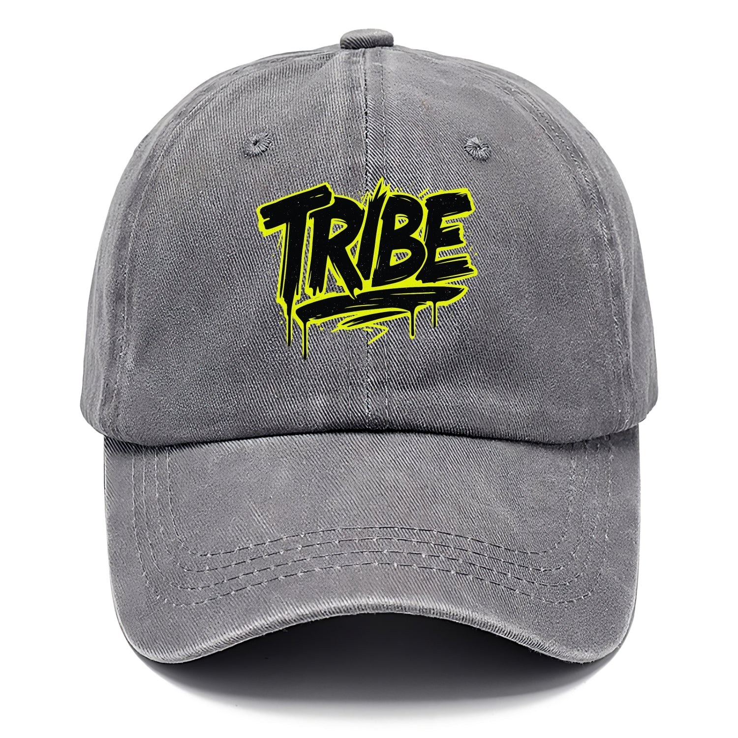 Bold typography design - "TRIBE" - your community, your group - Classic Cap - Urban Haze(Grey)