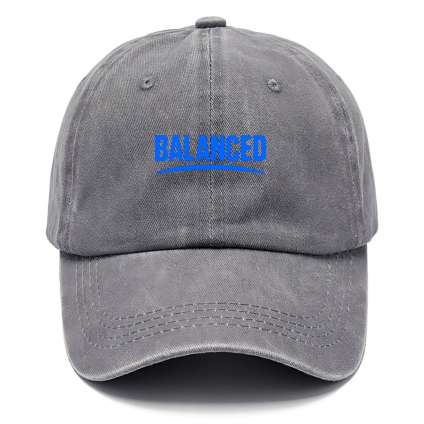 Bold typography design - "BALANCED" - harmony, equilibrium, centered life - Classic Cap - Urban Haze(Grey)