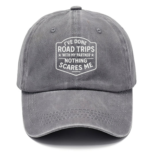 I've done road trips with my partner, nothing scares me - Classic Cap - Urban Haze(Grey)