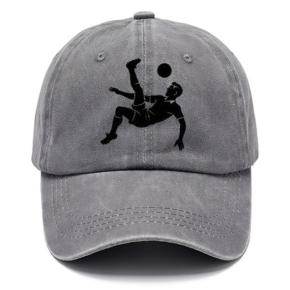 Soccer player doing a bicycle kick - Classic Cap - Urban Haze(Grey)