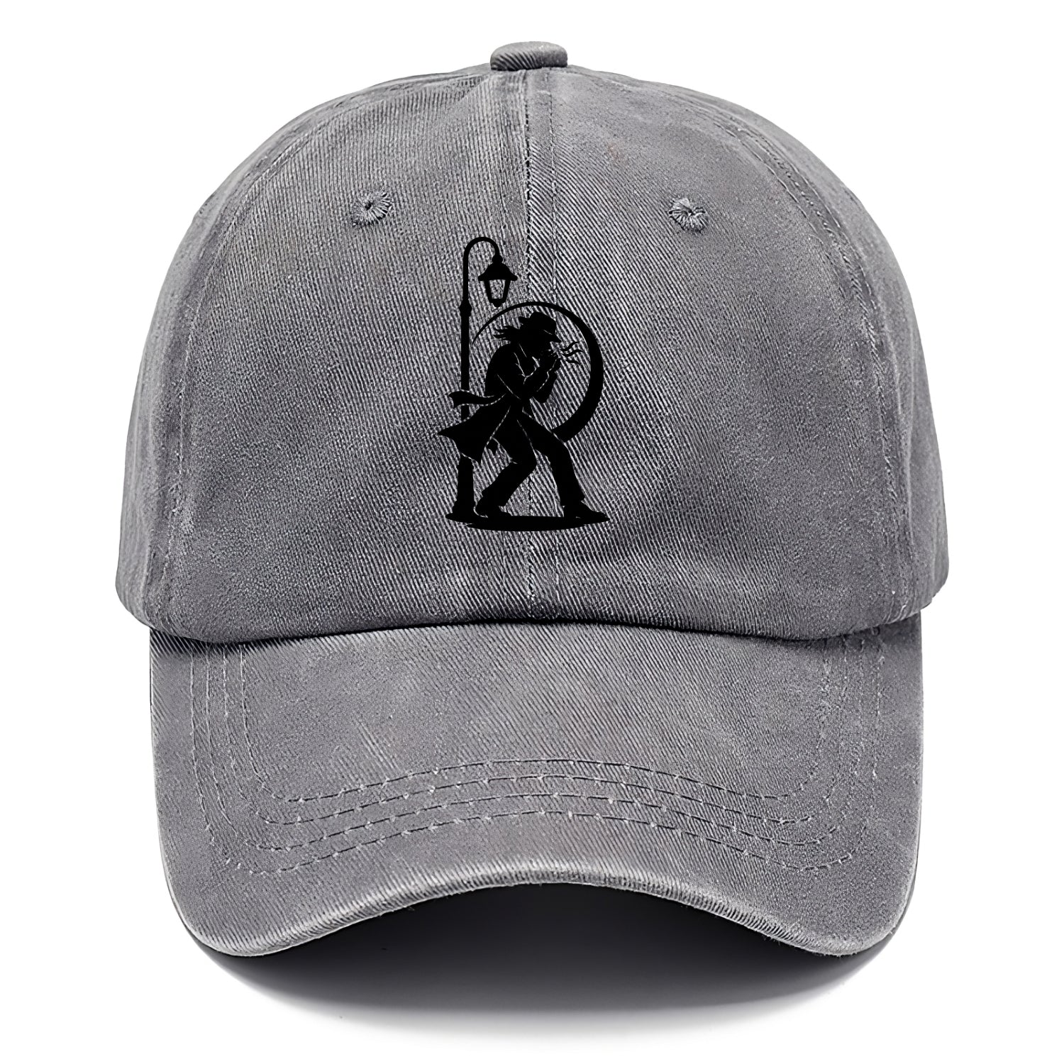 Blues harmonica player under streetlight - Classic Cap - Urban Haze(Grey)