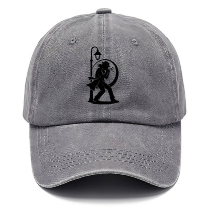 Blues harmonica player under streetlight - Classic Cap - Urban Haze(Grey)