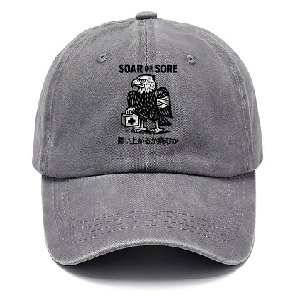 Soar or Sore - Eagle with bandaged wing Classic Cap - Urban Haze(Grey)