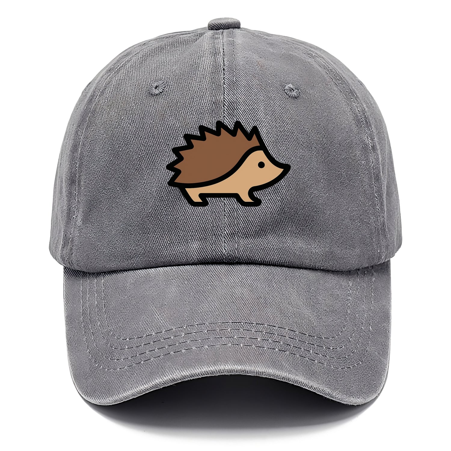 Hedgehog - Brown spiky back flat side profile - Classic Cap - Urban Haze(Grey)
