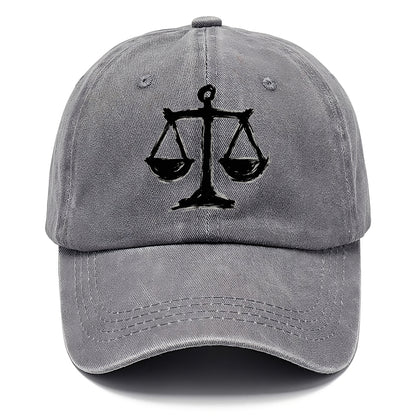 Scales of justice - equality and fairness bold ink style - Classic Cap - Urban Haze(Grey)