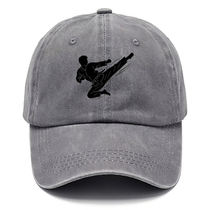 Korean taekwondo flying kick - Classic Cap - Urban Haze(Grey)