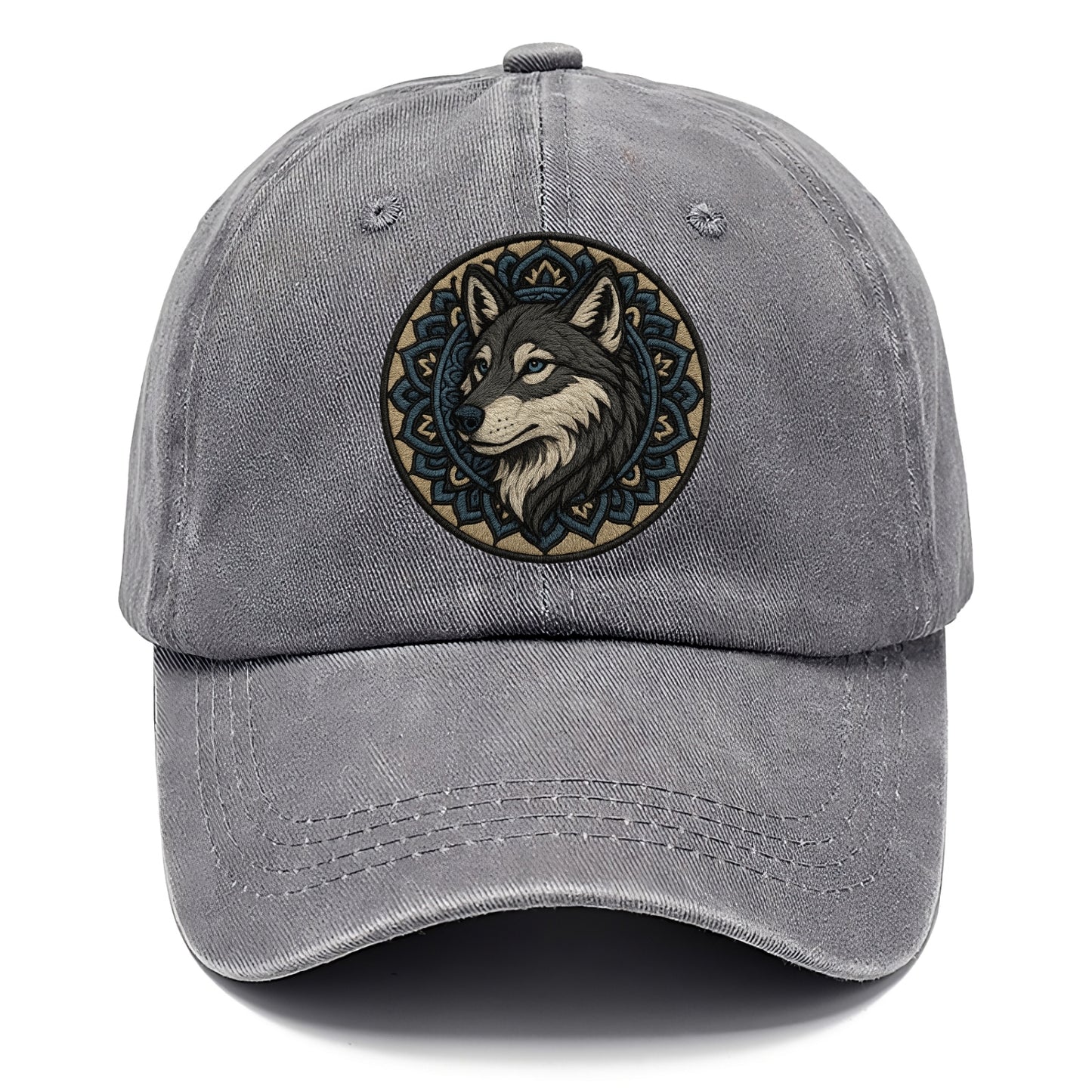 Mandala Wolf Pattern  - Classic Cap - Urban Haze(Grey)