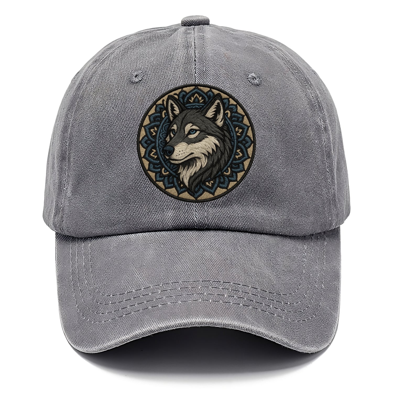 Mandala Wolf Pattern  - Classic Cap - Urban Haze(Grey)