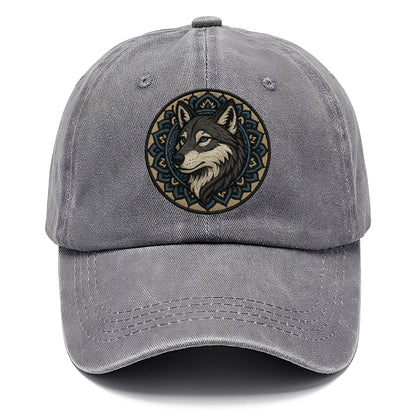 Mandala Wolf Pattern  - Classic Cap - Urban Haze(Grey)