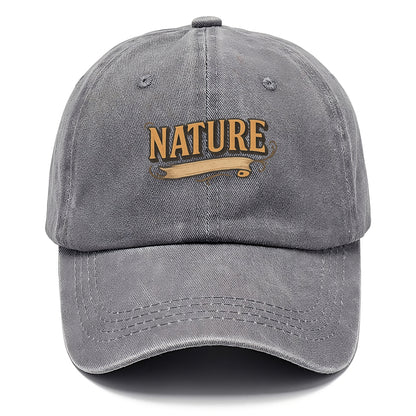 Bold typography design - "NATURE" - natural world, organic - Classic Cap - Urban Haze(Grey)