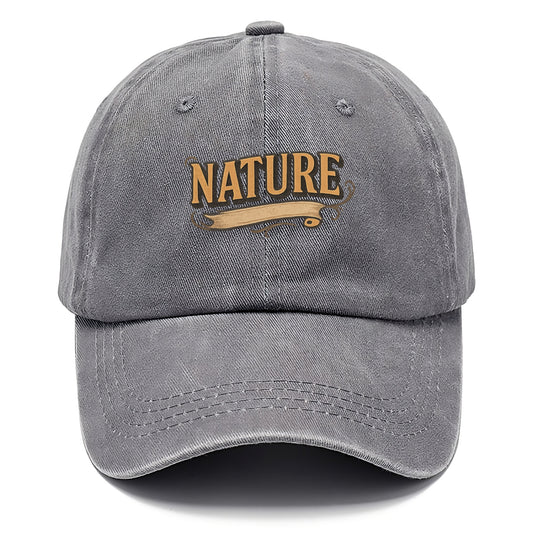 Bold typography design - "NATURE" - natural world, organic - Classic Cap - Urban Haze(Grey)