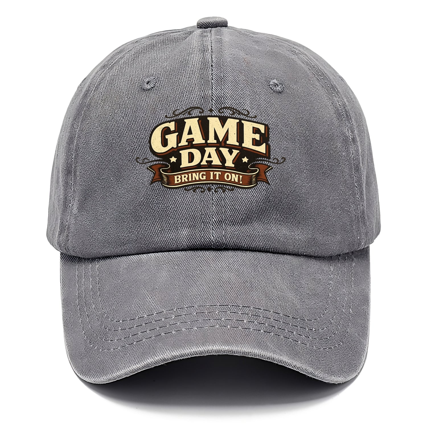 Bold typography design - "GAME DAY" - competition ready, bring it on - Classic Cap - Urban Haze(Grey)