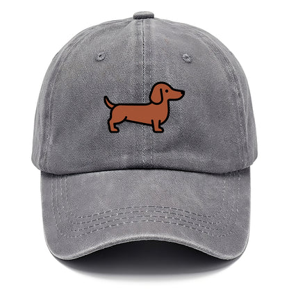 Dachshund - Red/brown smooth flat side profile - Classic Cap - Urban Haze(Grey)