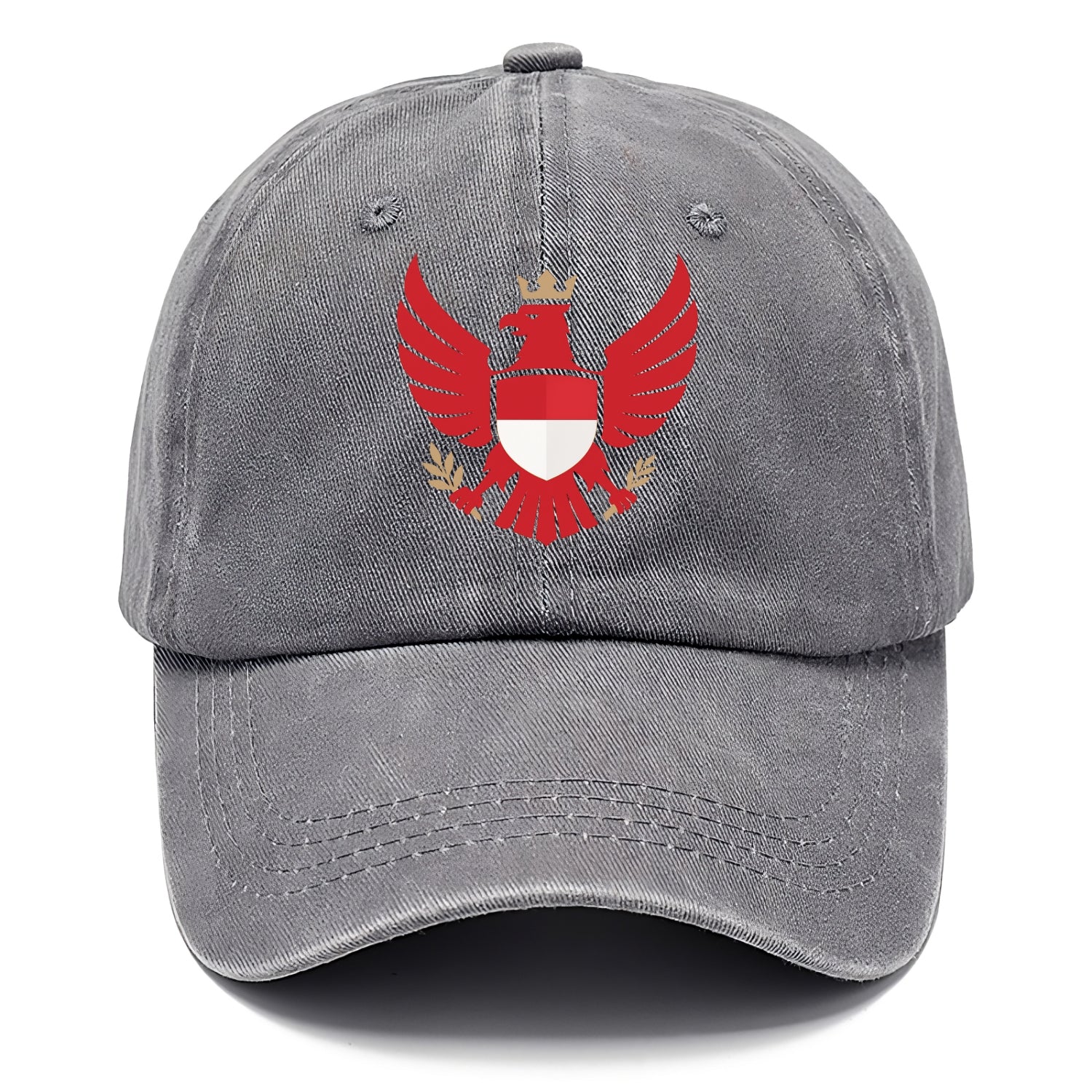 Indonesia Heritage Badge (heraldic Garuda With Indonesian Styling) Classic Cap - Urban Haze(Grey)