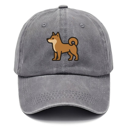Shiba Inu - Red sesame flat side profile - Classic Cap - Urban Haze(Grey)