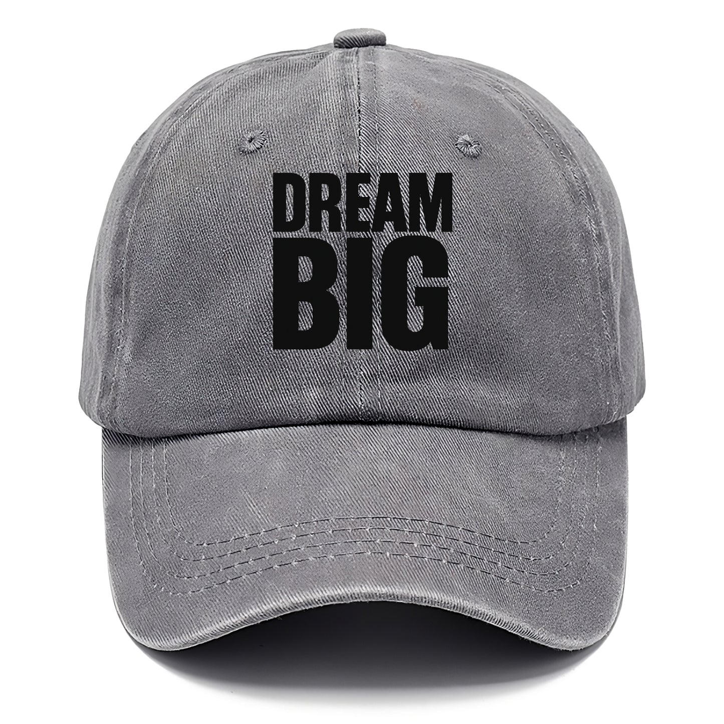 Bold typography design - "DREAM BIG" - ambitious goals, no limits - Classic Cap - Urban Haze(Grey)