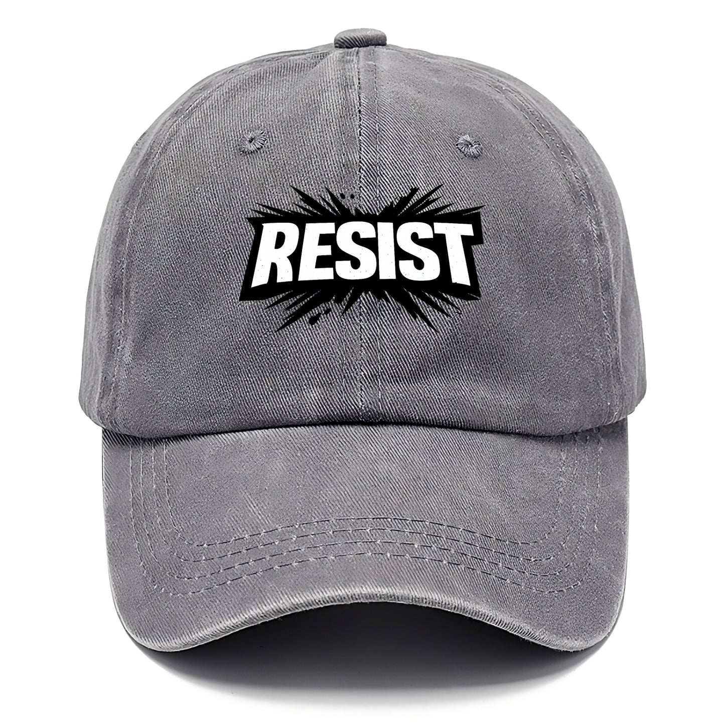 Bold typography design - "RESIST" - fighting back, standing against - Classic Cap - Urban Haze(Grey)
