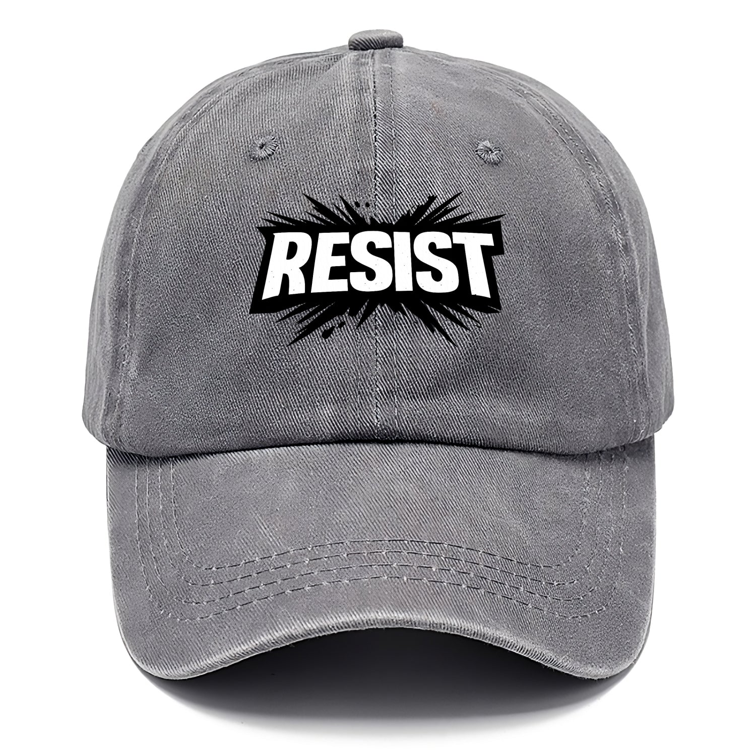 Bold typography design - "RESIST" - fighting back, standing against - Classic Cap - Urban Haze(Grey)