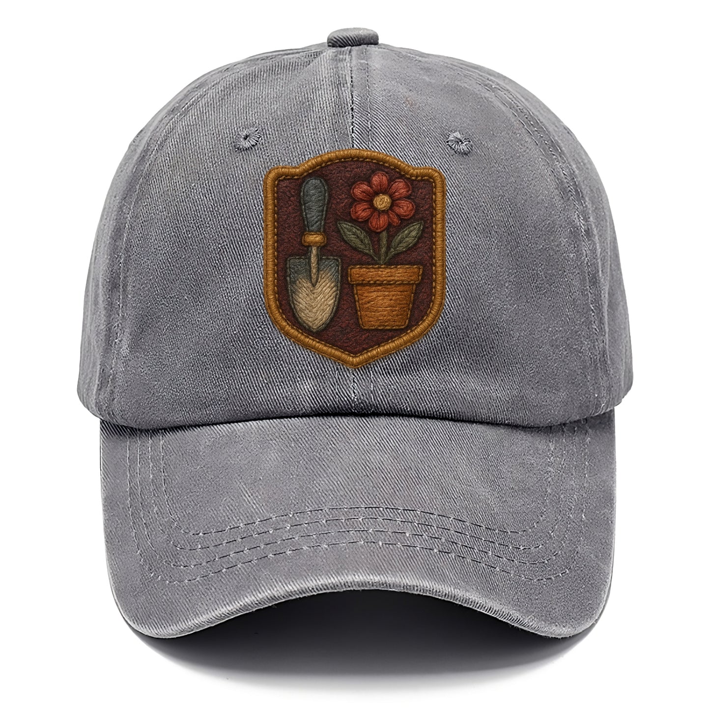 Garden trowel with flower pot - gardener badge - Classic Cap - Urban Haze(Grey)