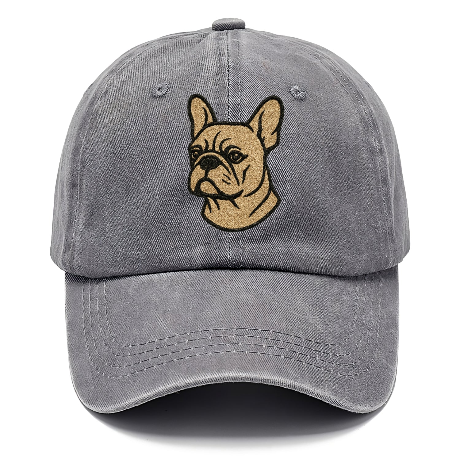 French Bulldog Cream Colored Professional Design Classic Cap - Urban Haze(Grey)