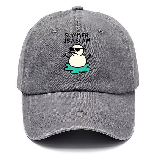SUMMER IS A SCAM | Melting snowman in sunglasses - Classic Cap