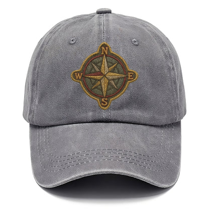 Compass rose with cardinal directions - explorer symbol - Classic Cap - Urban Haze(Grey)