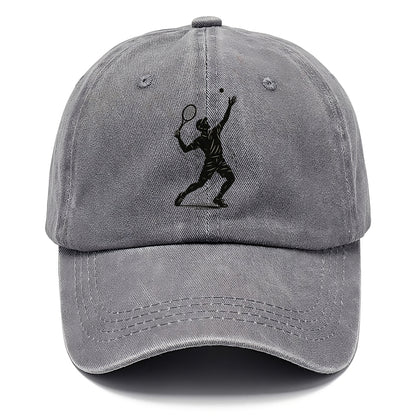 Tennis player serving with powerful form - Classic Cap - Urban Haze(Grey)