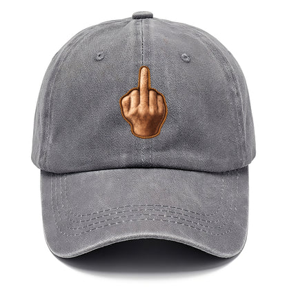 MIDDLE FINGER - hand gesture in skin tone , attitude - Classic Cap - Urban Haze(Grey)