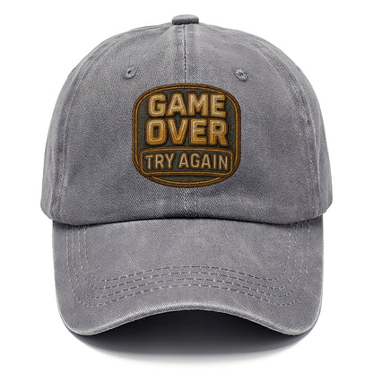 Game Over Try Again  - Classic Cap - Urban Haze(Grey)