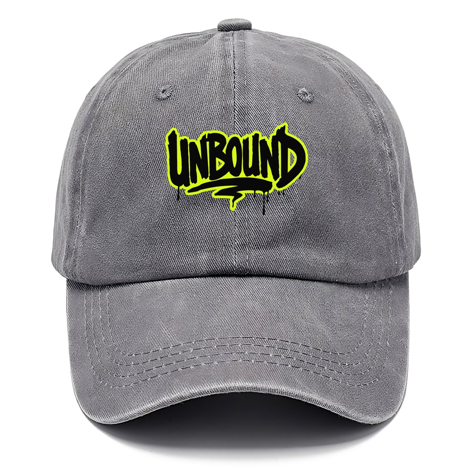 Bold typography design - "UNBOUND" - without limits, free from constraints - Classic Cap - Urban Haze(Grey)