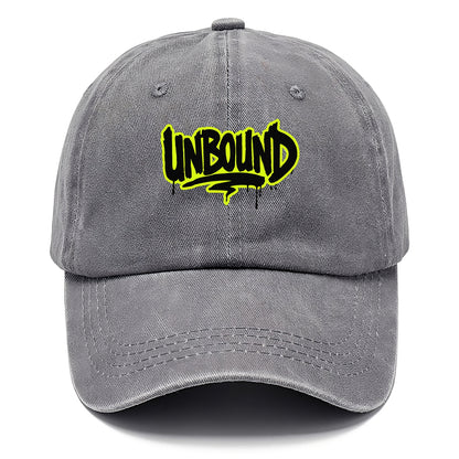 Bold typography design - "UNBOUND" - without limits, free from constraints - Classic Cap - Urban Haze(Grey)