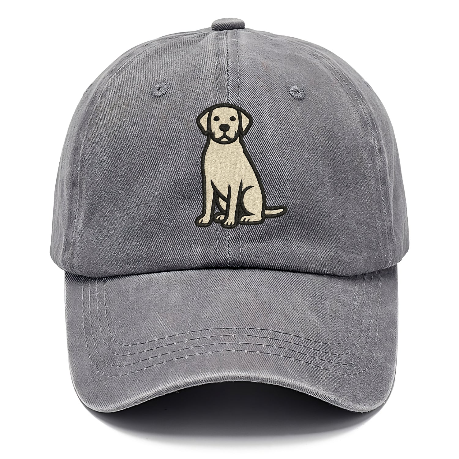 Goldador - Golden Lab mix sitting pose - Classic Cap - Urban Haze(Grey)