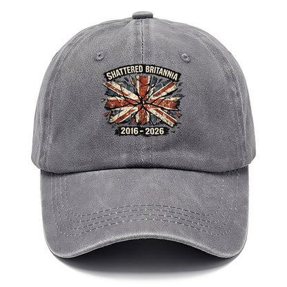 SHATTERED BRITANNIA | Cracked broken Union Jack | Fragmented glass effect | Pieces - Classic Cap - Urban Haze(Grey)