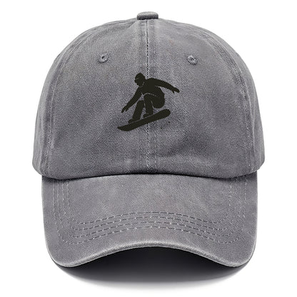 Snowboarder catching air off a jump - Classic Cap - Urban Haze(Grey)