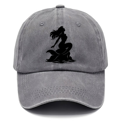 Mermaid on ocean rock - Classic Cap - Urban Haze(Grey)