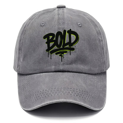 Bold typography design - "BOLD" - courageous, standing out - Classic Cap - Urban Haze(Grey)