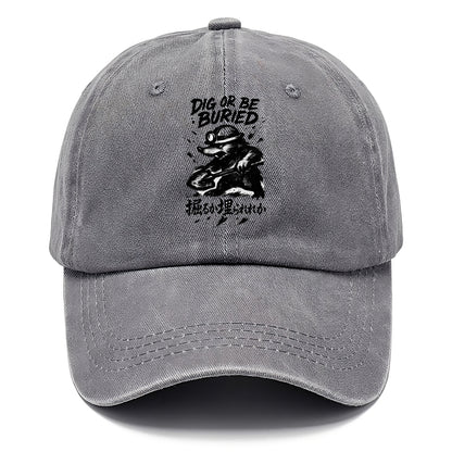 Dig or Be Buried - Mole holding shovel w Classic Cap - Urban Haze(Grey)