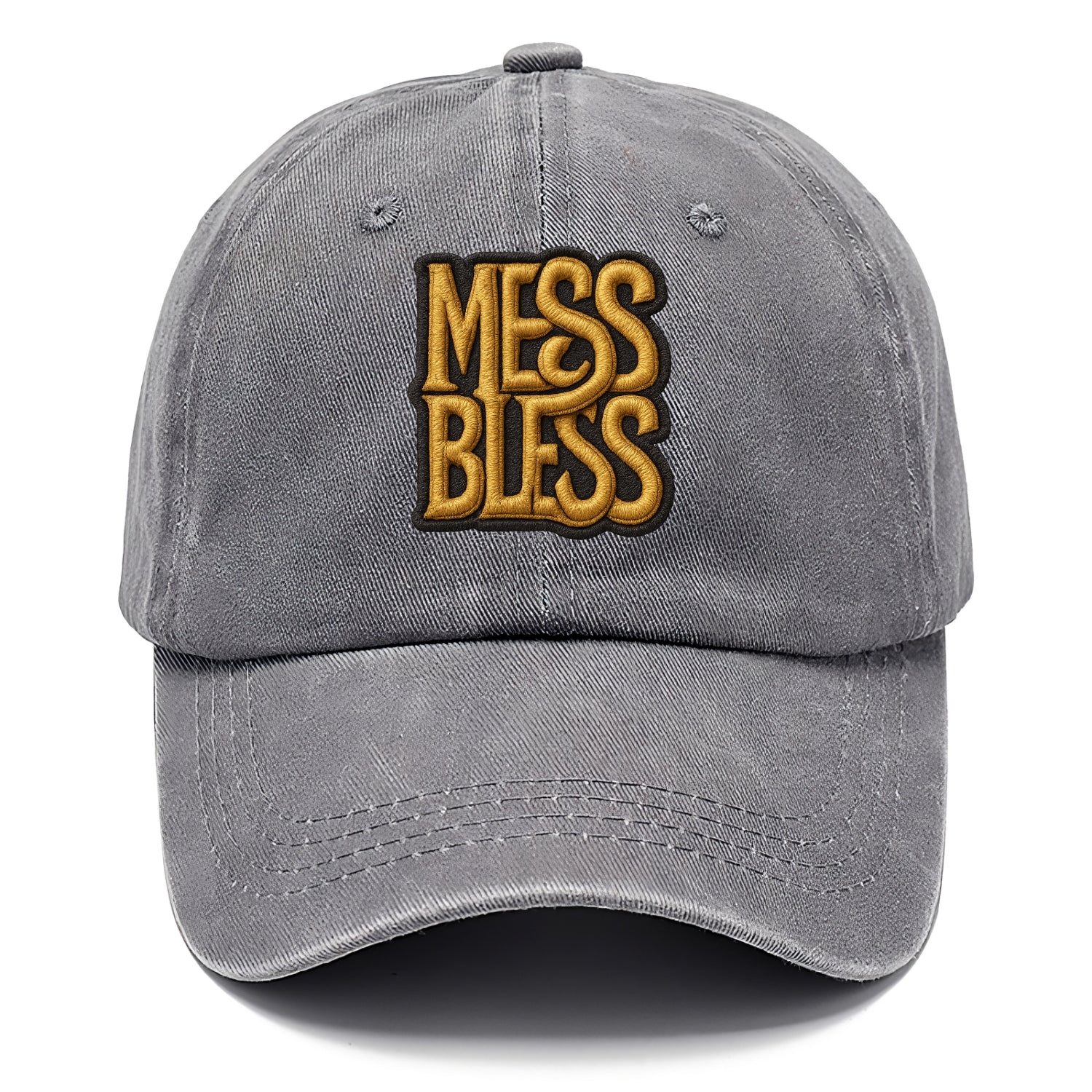 MESS;BLESS UP Gold Metallic Visor - Classic Cap - Urban Haze(Grey)