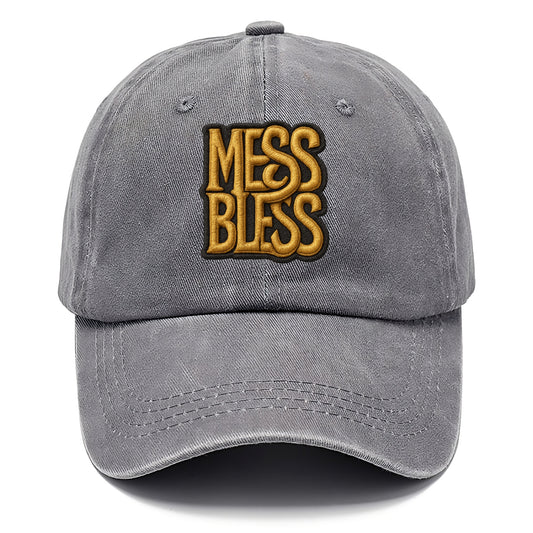 MESS;BLESS UP Gold Metallic Visor - Classic Cap - Urban Haze(Grey)