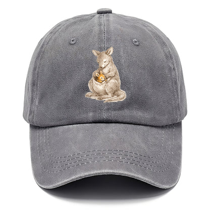 MOTHER'S POUCH | Kangaroo maternal embrace | Joey safe inside | Protective love | - Classic Cap - Urban Haze(Grey)