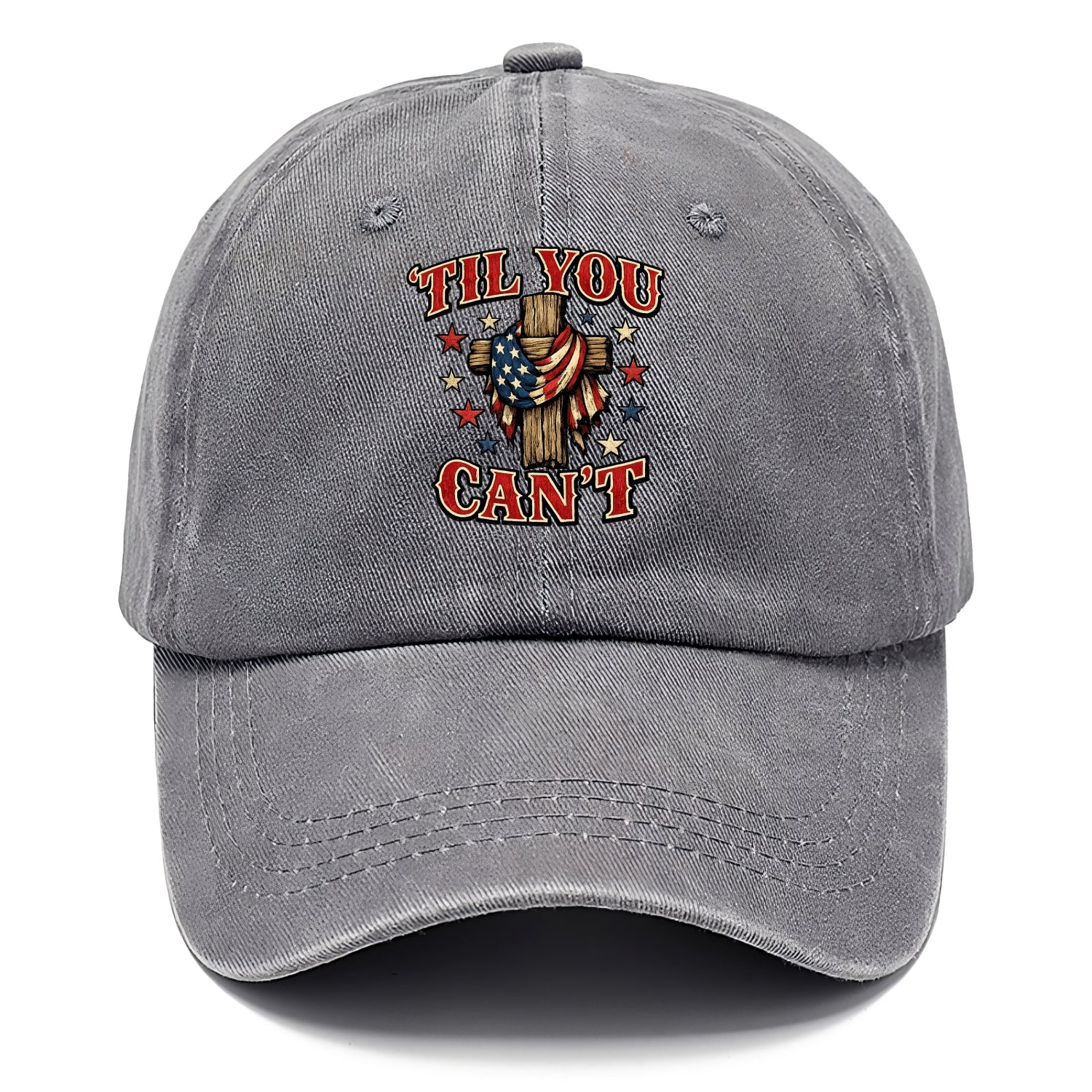 Til You Cant - Flag Cross - Classic Cap - Urban Haze(Grey)