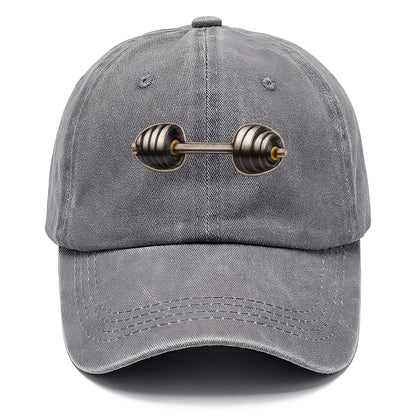 Embroidered patch design - WEIGHTLIFTING BARBELL - heavy barbell with plates in - Classic Cap - Urban Haze(Grey)